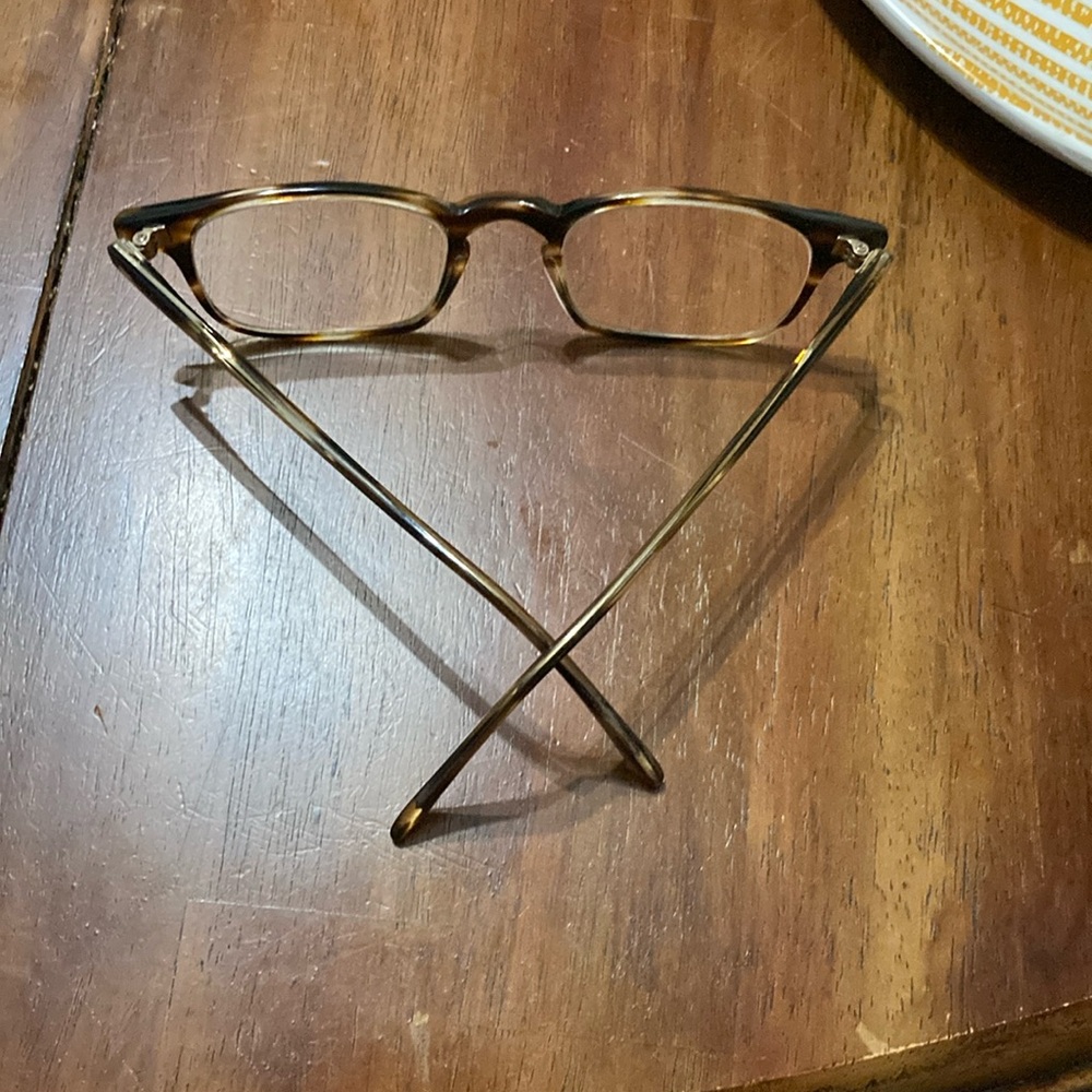 Masunaga Frame with clear lens brown turquoise color in good condition
